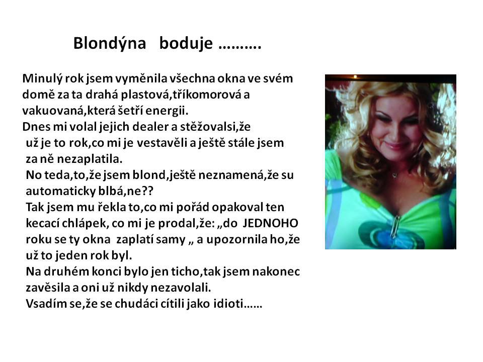 blondýnka boduje